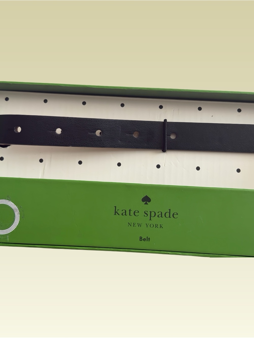 Kate Spade New York Black Bow Belt L/XL Gold Spade Logo NIB - Picture 4 of 9